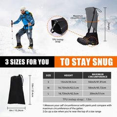 Doorslay Snake Chaps gaiters side view showing compact packability