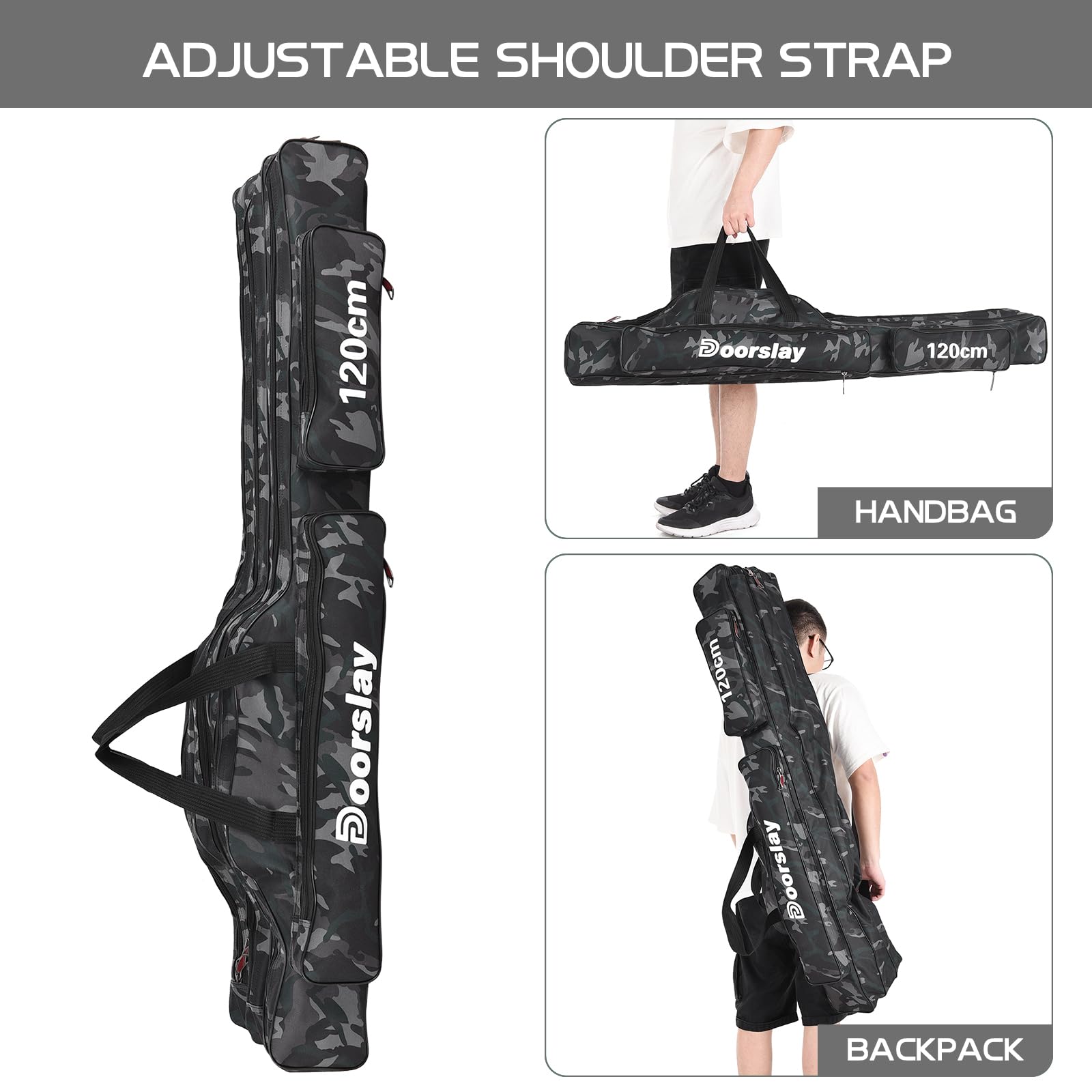 Doorslay waterproof Oxford fabric protects tackle from moisture and splashes