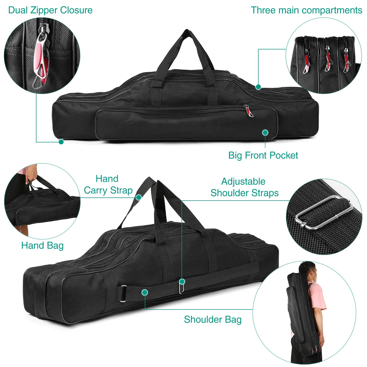 doorslay wide opening and dual zippers enable quick access to gear