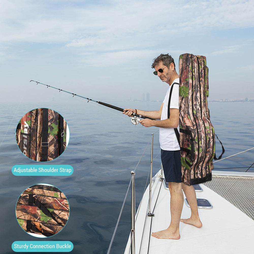 Foldable design shown for packing into a backpack