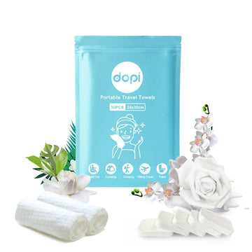 DOPI disposable face towel camping towel, large and thick for outdoor cleansing.