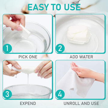 DOPI magic towel activates with water, expandable and versatile for hands and face.
