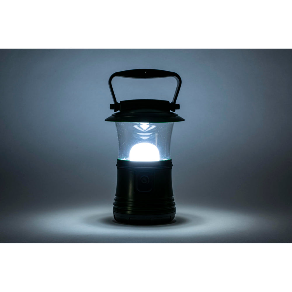 Dorcy 500-Lumen 3D LED with built-in hook for hanging inside shelters.