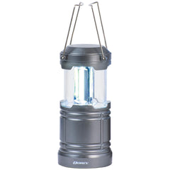 Dorcy pop-up 500-lumen COB lantern open for bright, portable lighting during camping or outages.