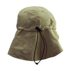Dorfman Hat Co. men's Supplex Flap Fisher Cap, back view showing neck flap and Coolmax sweatband