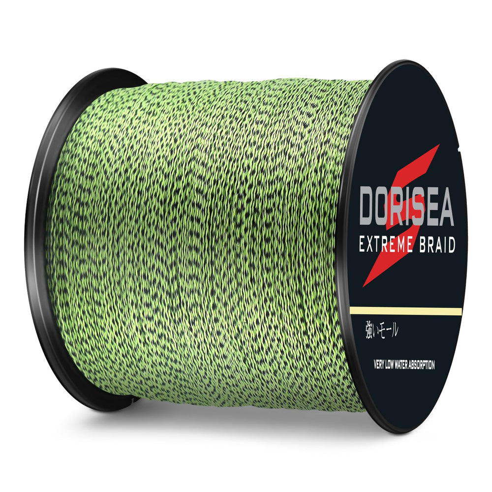 Dorisea Extreme Braid 8-strand weave zoom demonstrates ultra-low stretch and sensitivity