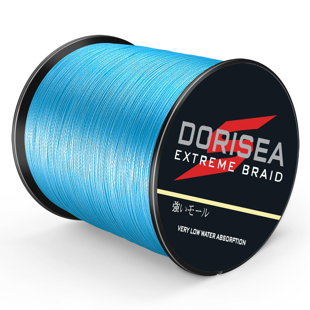 Dorisea Extreme Braid blue line spool shows color stability for saltwater fishing.