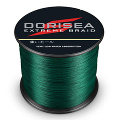 Dorisea Extreme Braid 0.10mm diameter close-up illustrates thin profile for easier casting