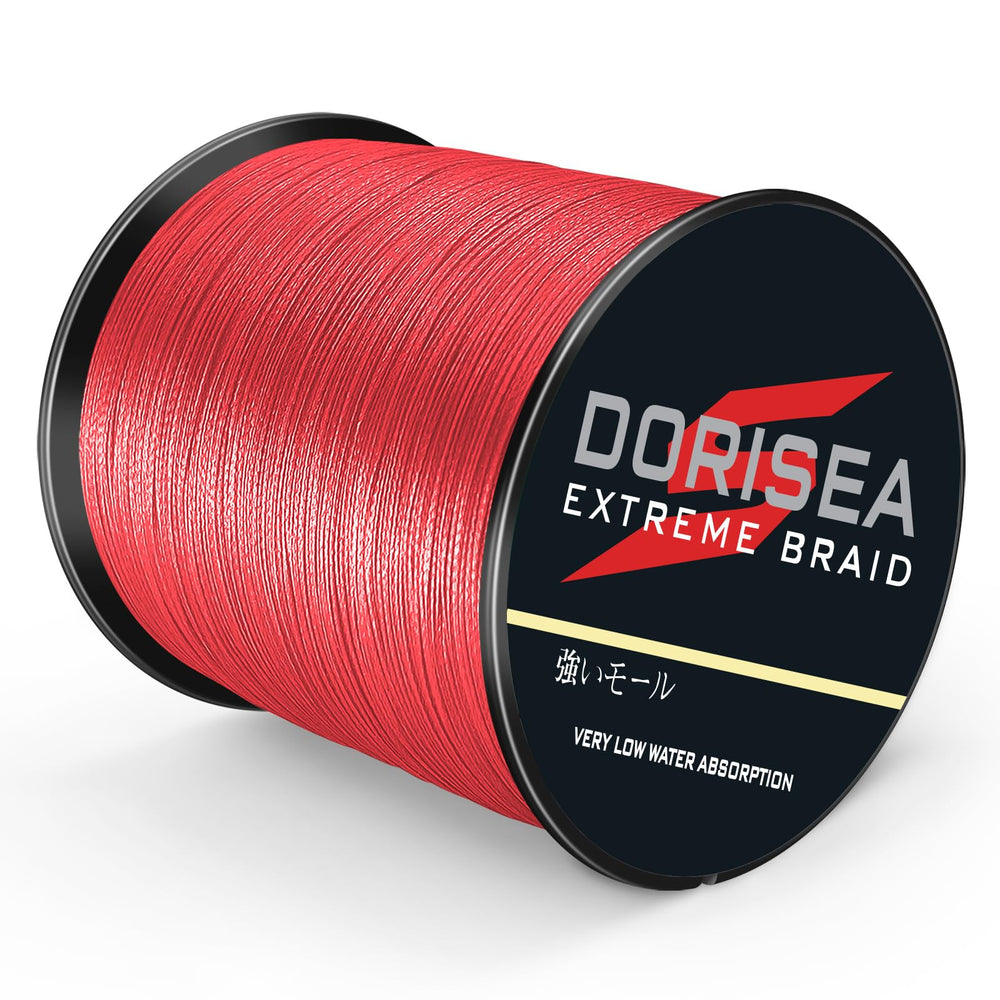 Dorisea Extreme Braid closeup of four-strand fibers for high sensitivity and strength