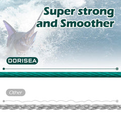 Dorisea Extreme Braid thin diameter shot showcases longer casts and reduced drag.