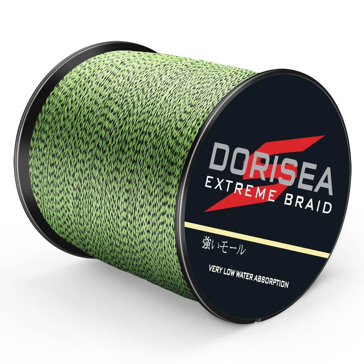 Dorisea Extreme Braid spool closeup highlighting durable 8-strand design for strong knots