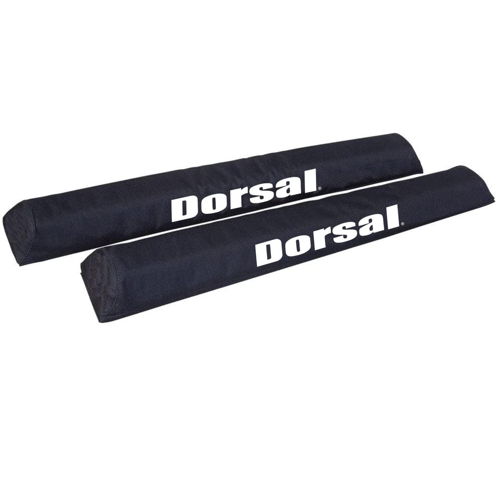 DORSAL Aero roof rack pads mounted on crossbars secure boards during transport
