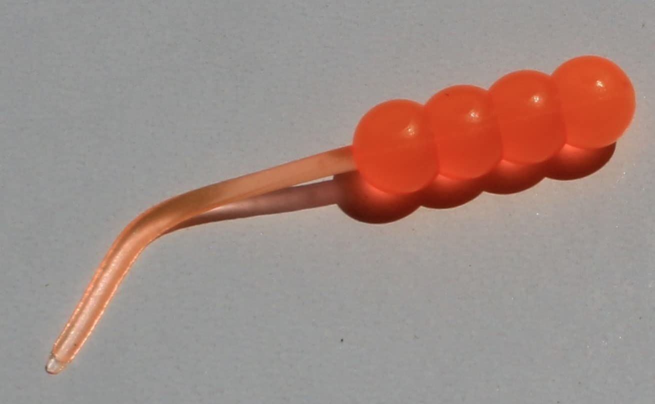 Orange Dancing Wax 1.5 inch lure highlighting scented texture for panfish attraction.