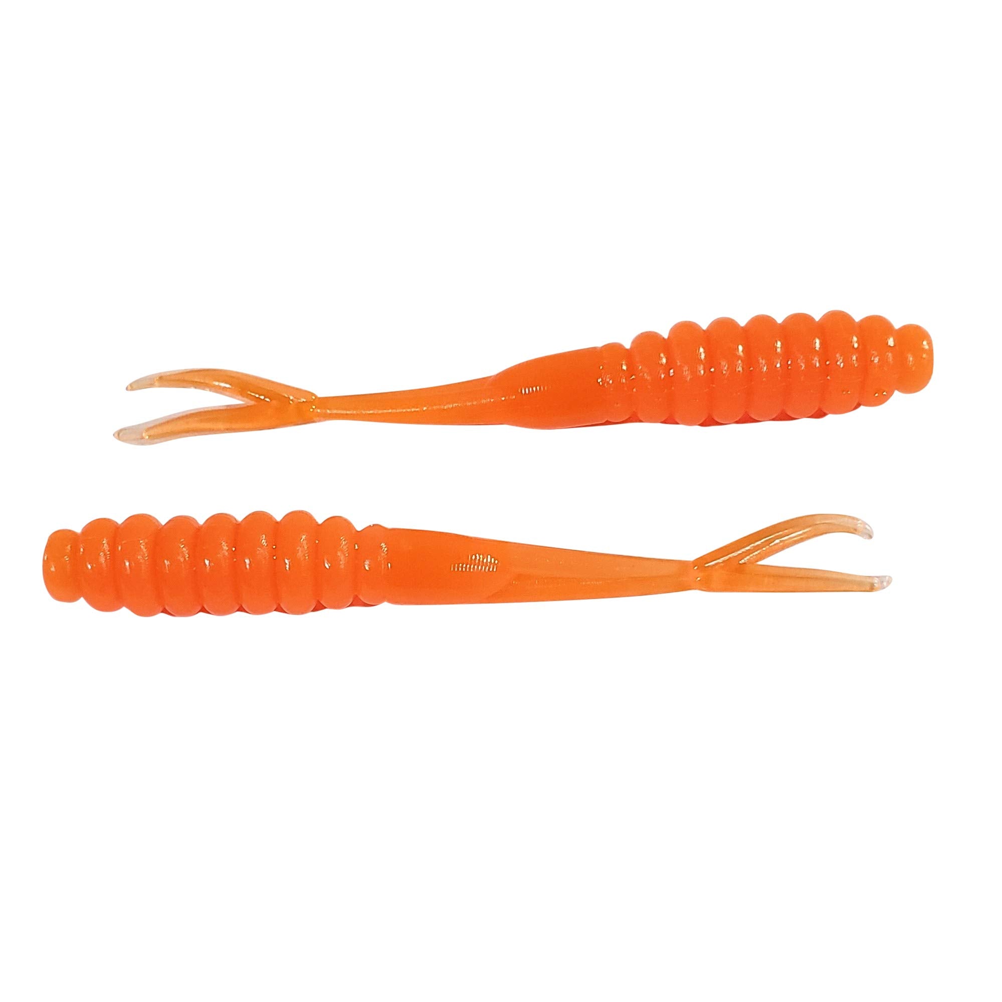 Double Catch Tiny Fluke orange scented lure ready to draw bites