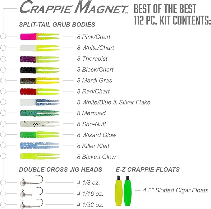 Double Cross Jig Heads included in Leland's Lures Crappie Magnet Best of the Best Kit