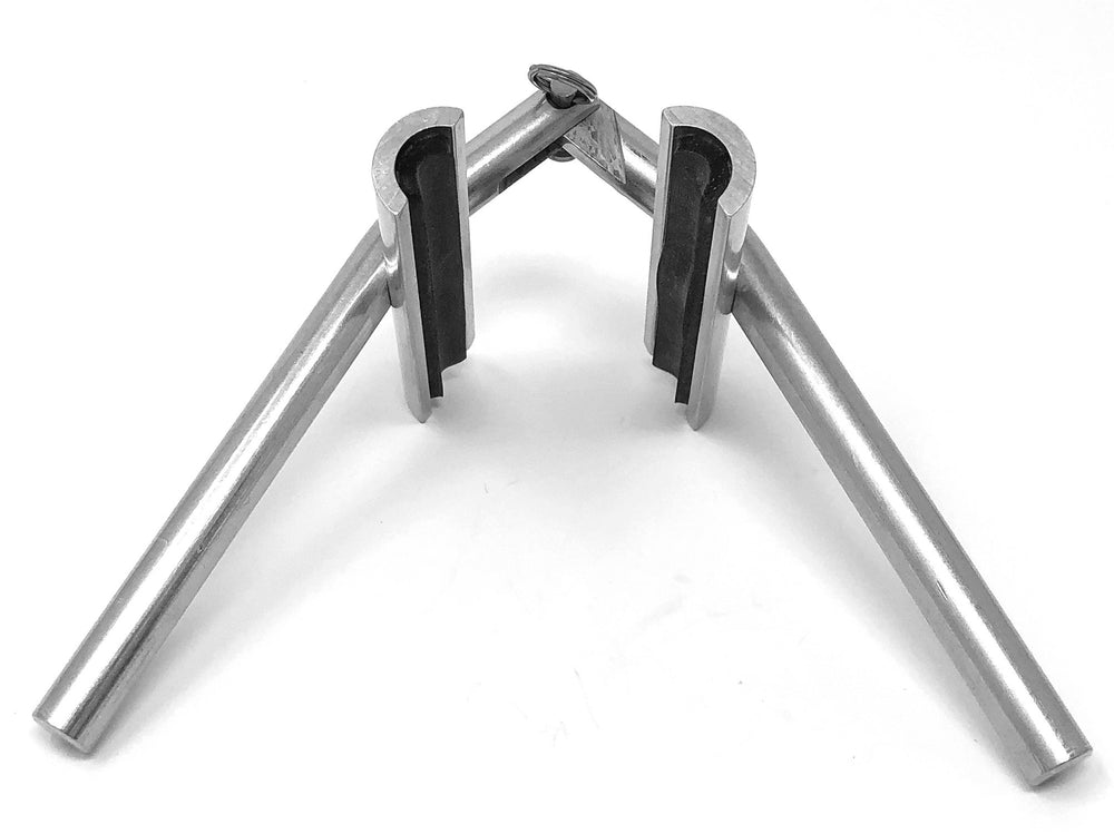 Closeup of Double D’s Magnum Grip showing durable aluminum construction.