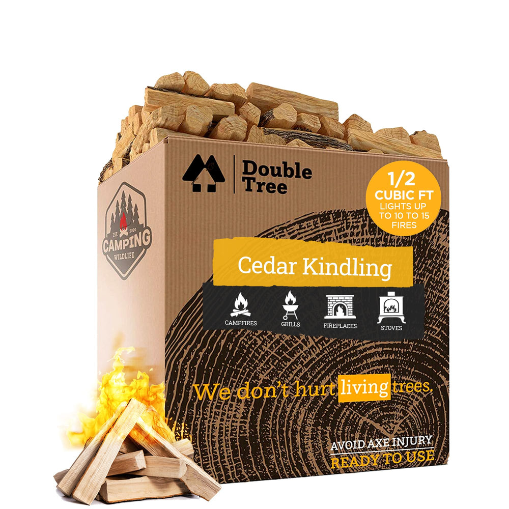 Double Tree Fire Starter Sticks ignite cedar kindling quickly for fast campfires
