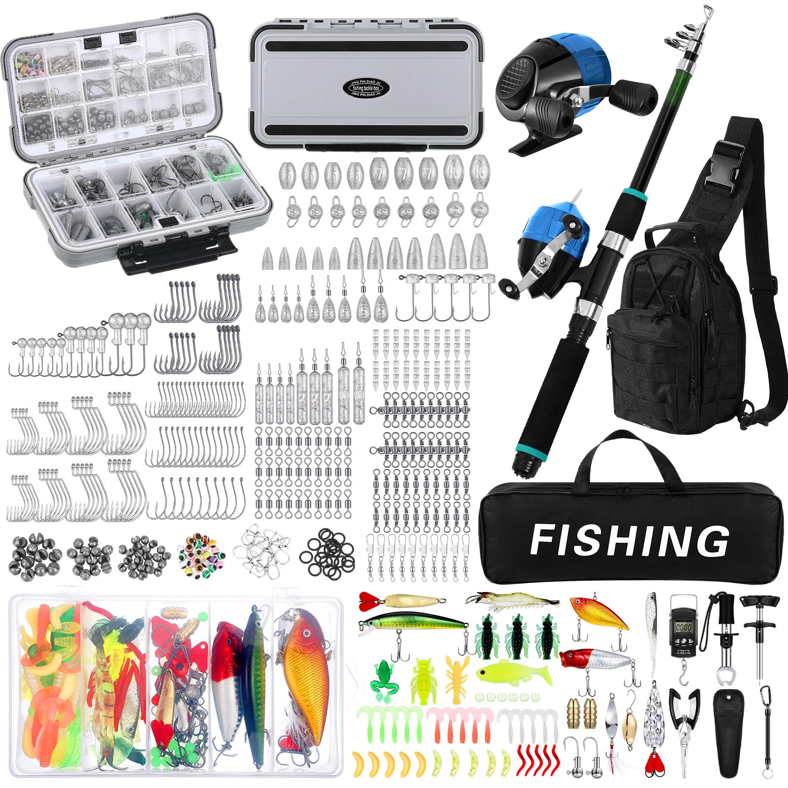 DoubleFill telescopic rod offers easy transport and versatile fishing.