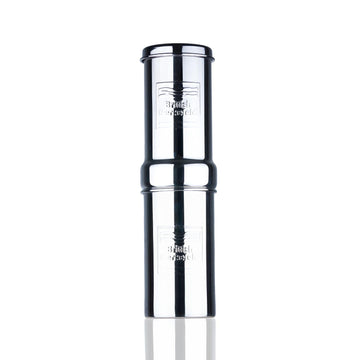 Doulton gravity filter upper chamber prepares untreated water for drinking.