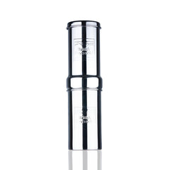 Doulton gravity filter upper chamber prepares untreated water for drinking.