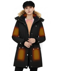Doumern Official graphene heated parka front view for all-day warmth during commutes