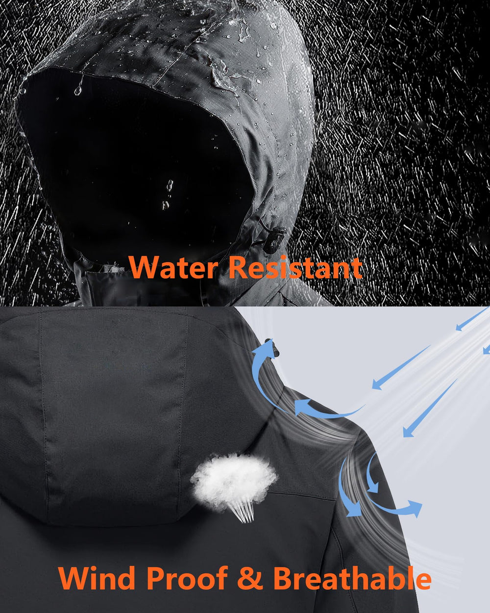 Doumern Official graphene heated parka model wearing for commute and style