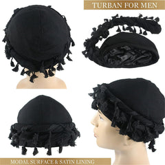 DouuYuhet satin-lined turban delivers smooth, hair-friendly comfort.