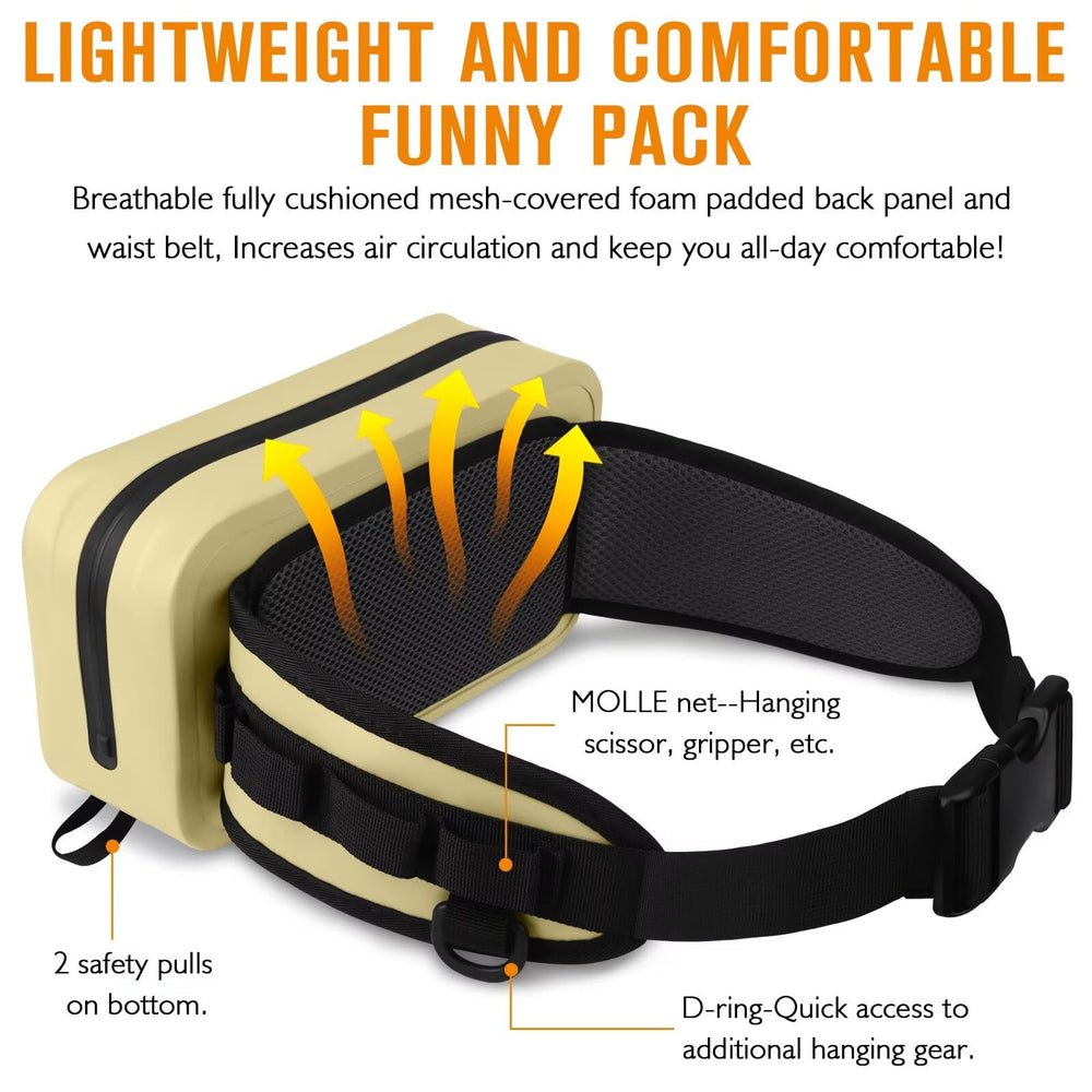 dovesun breathable back panel provides all-day comfort on long hikes and riverside casts.