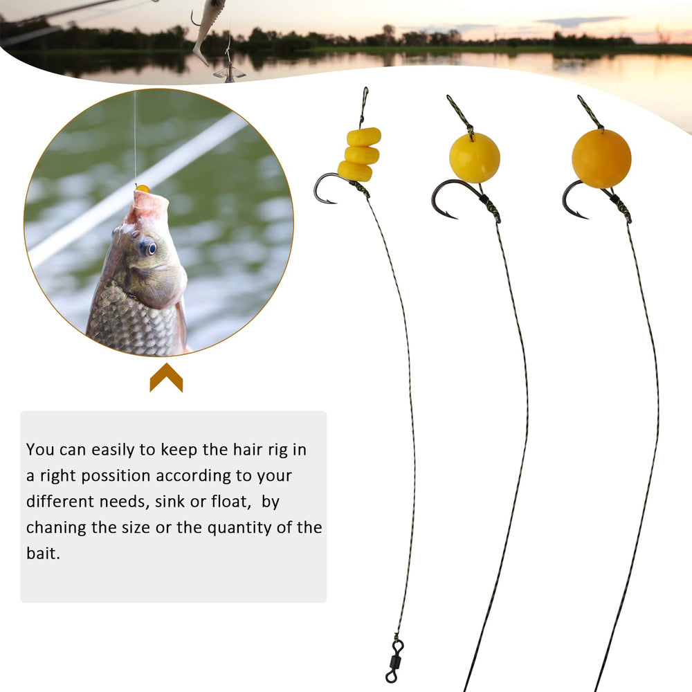 Carp bait in corn flavor included with each size