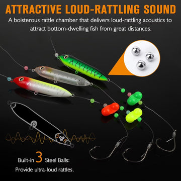 Pre-tied catfish rig ready to use with 6/0 hook