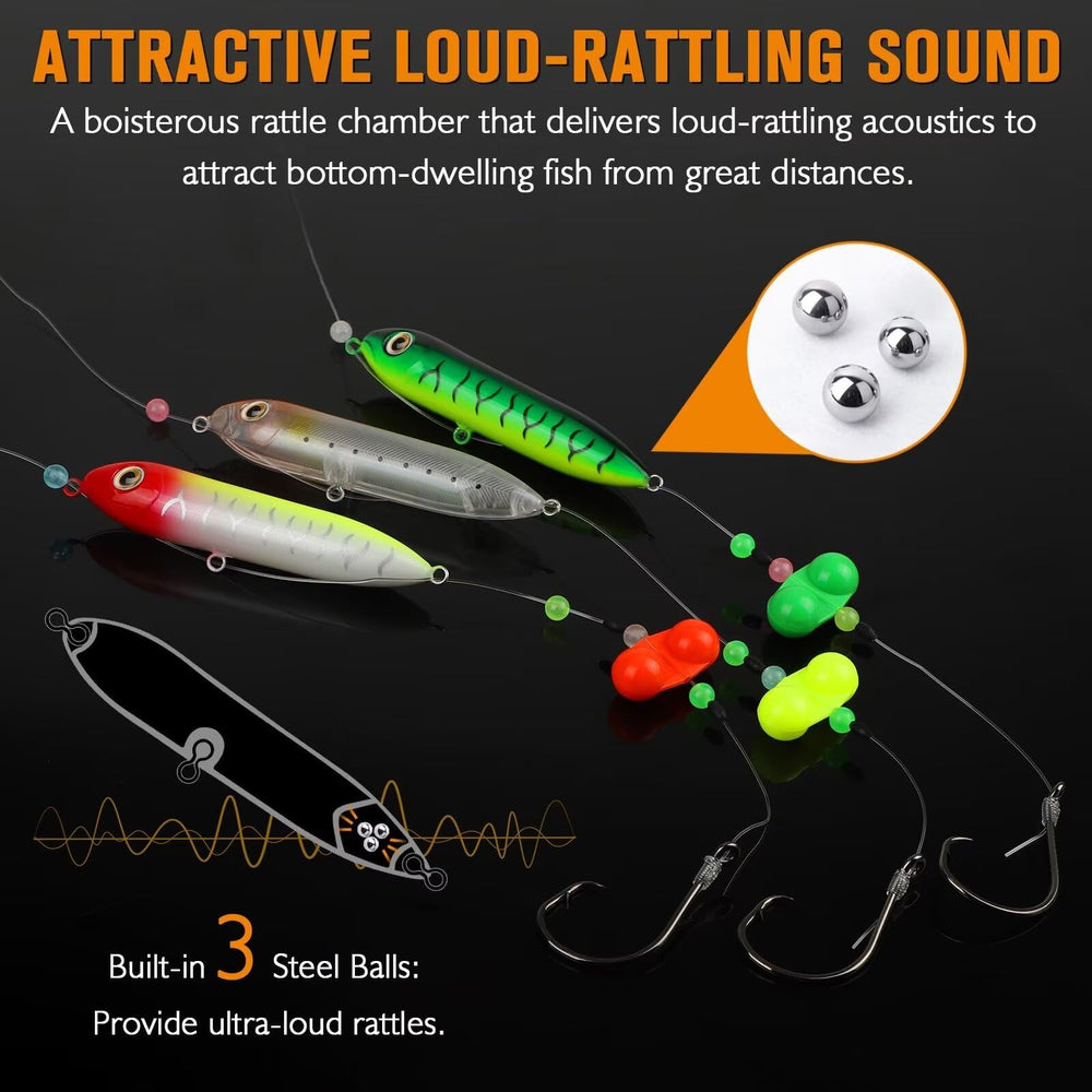 Pre-tied catfish rig ready to use with 6/0 hook
