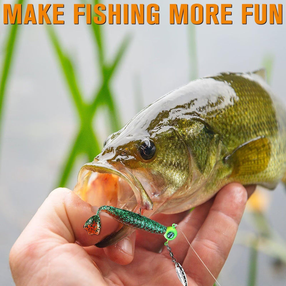 Paddle tail swimbaits 2.5 inch with glitter in vibrant colors