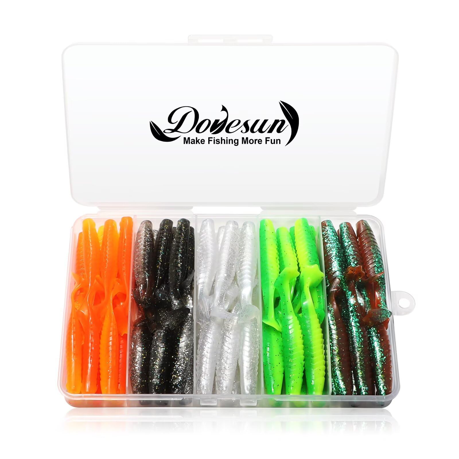 Product image showing Dovesun Crappie Lures Kit packaging and 60pcs