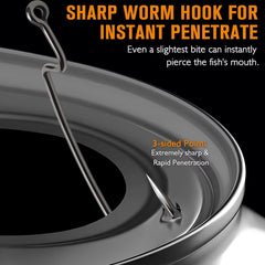 Dovesun EWG offset worm hook 4-0 for heavy cover and big bass.