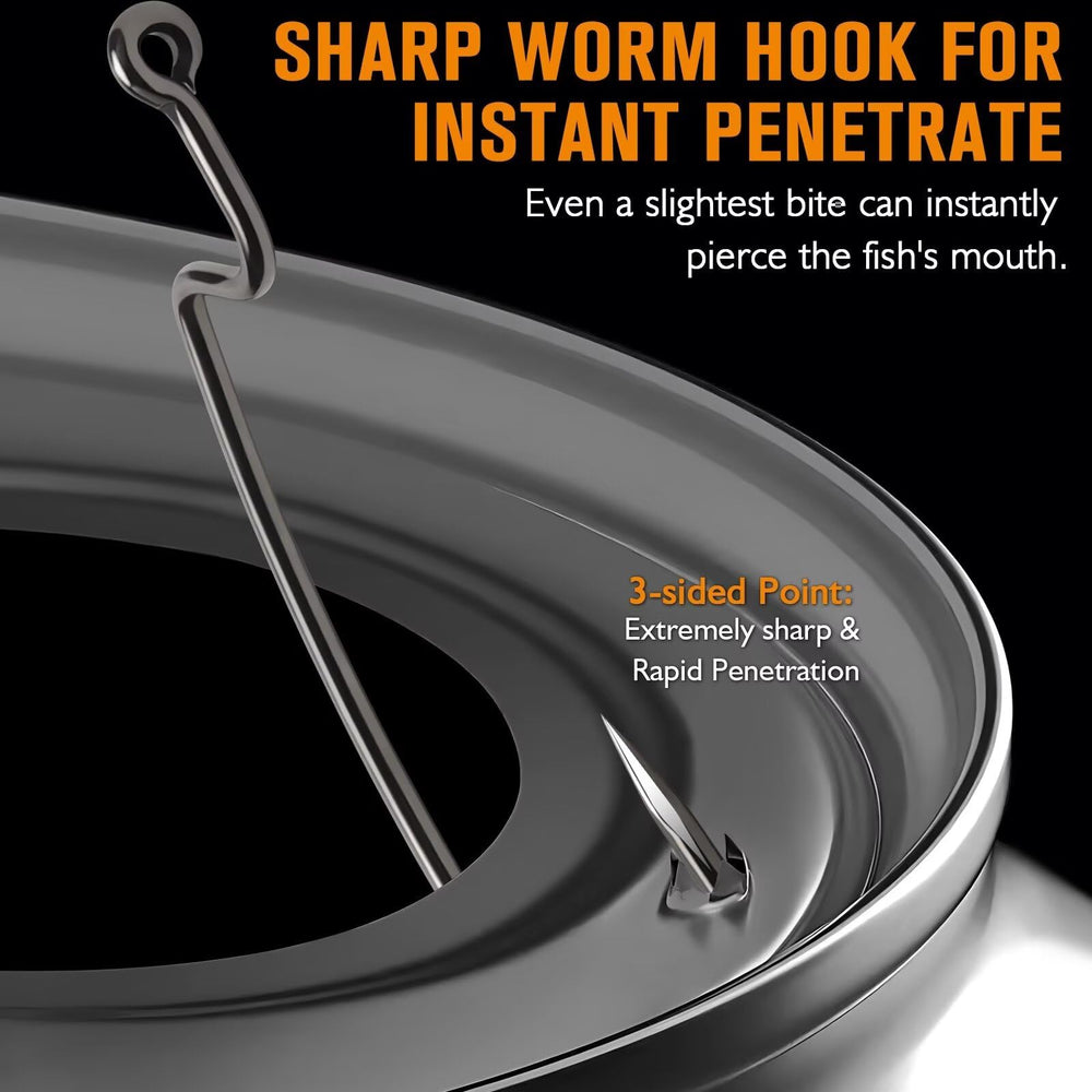 Dovesun Extra Wide Gap hooks support weedless Texas rig setups.