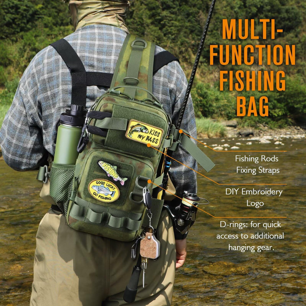 Dovesun fishing backpack adjustable strap with KAM buckle for secure fit