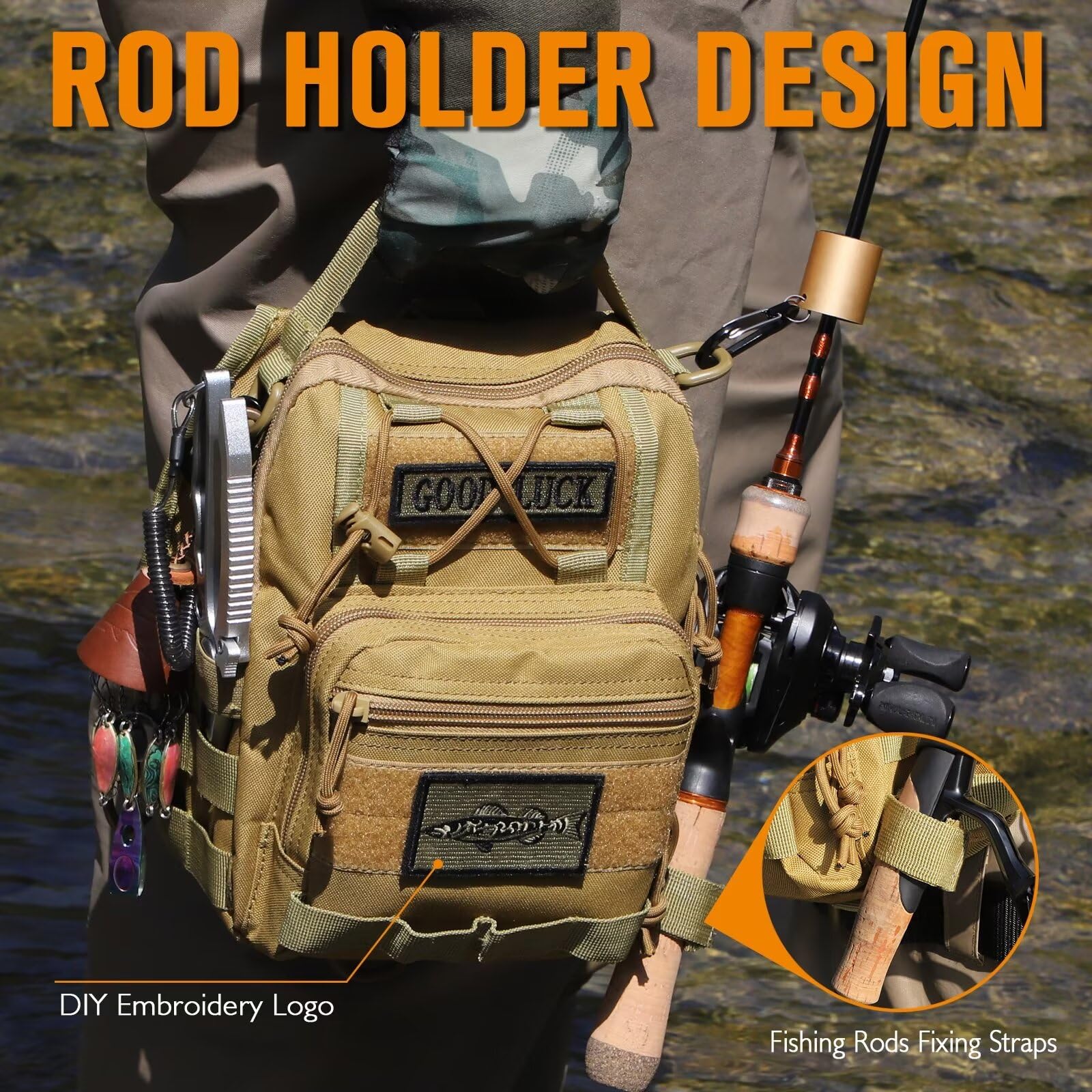 Interior organization for tackle, reels, and accessories