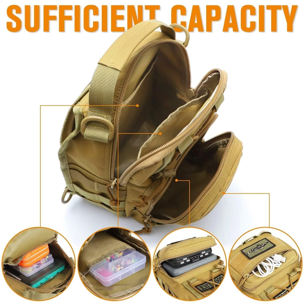 Side view with rod securing strap for hands-free fishing
