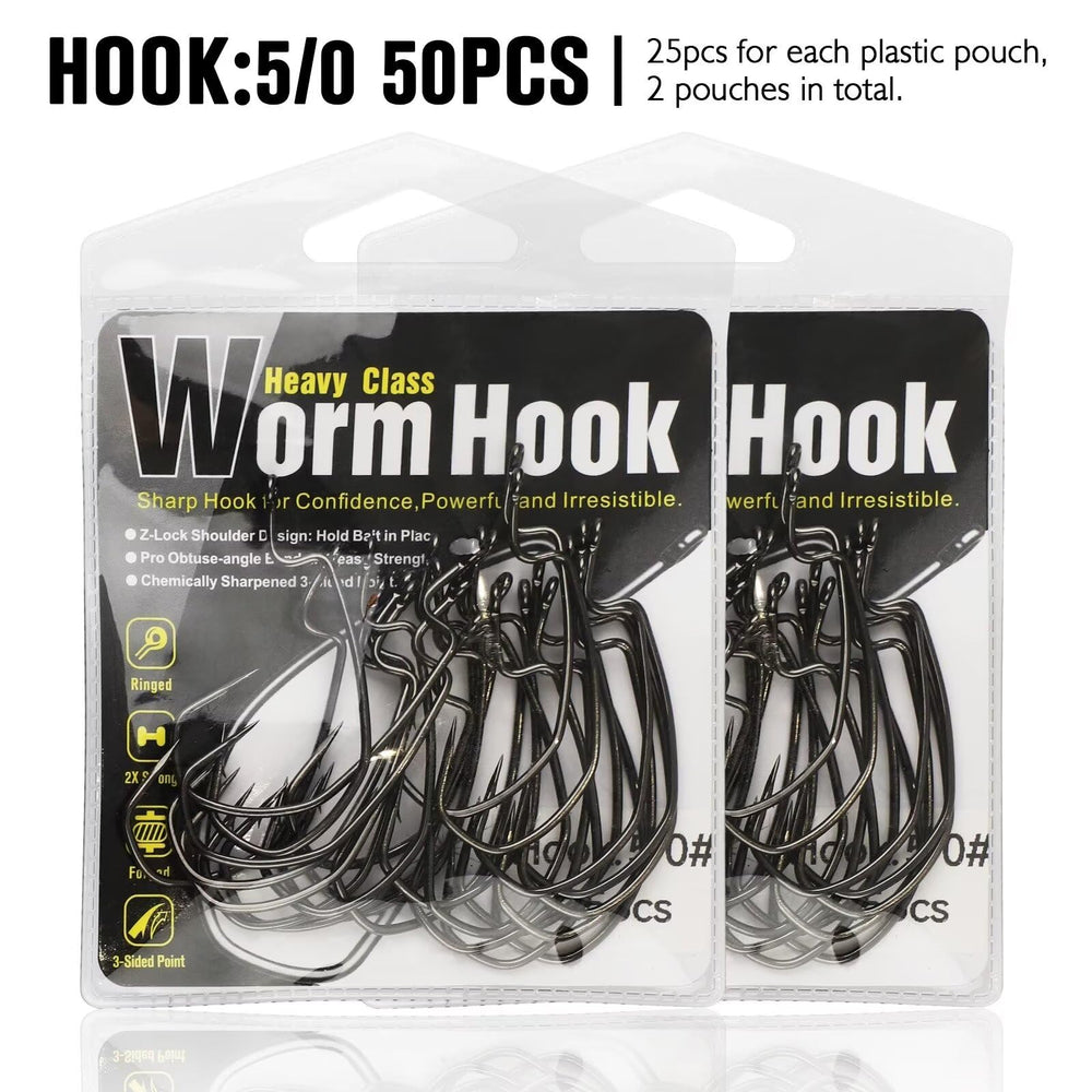 Dovesun Heavy-Cover fishing with offset hooks for docks and grasses.