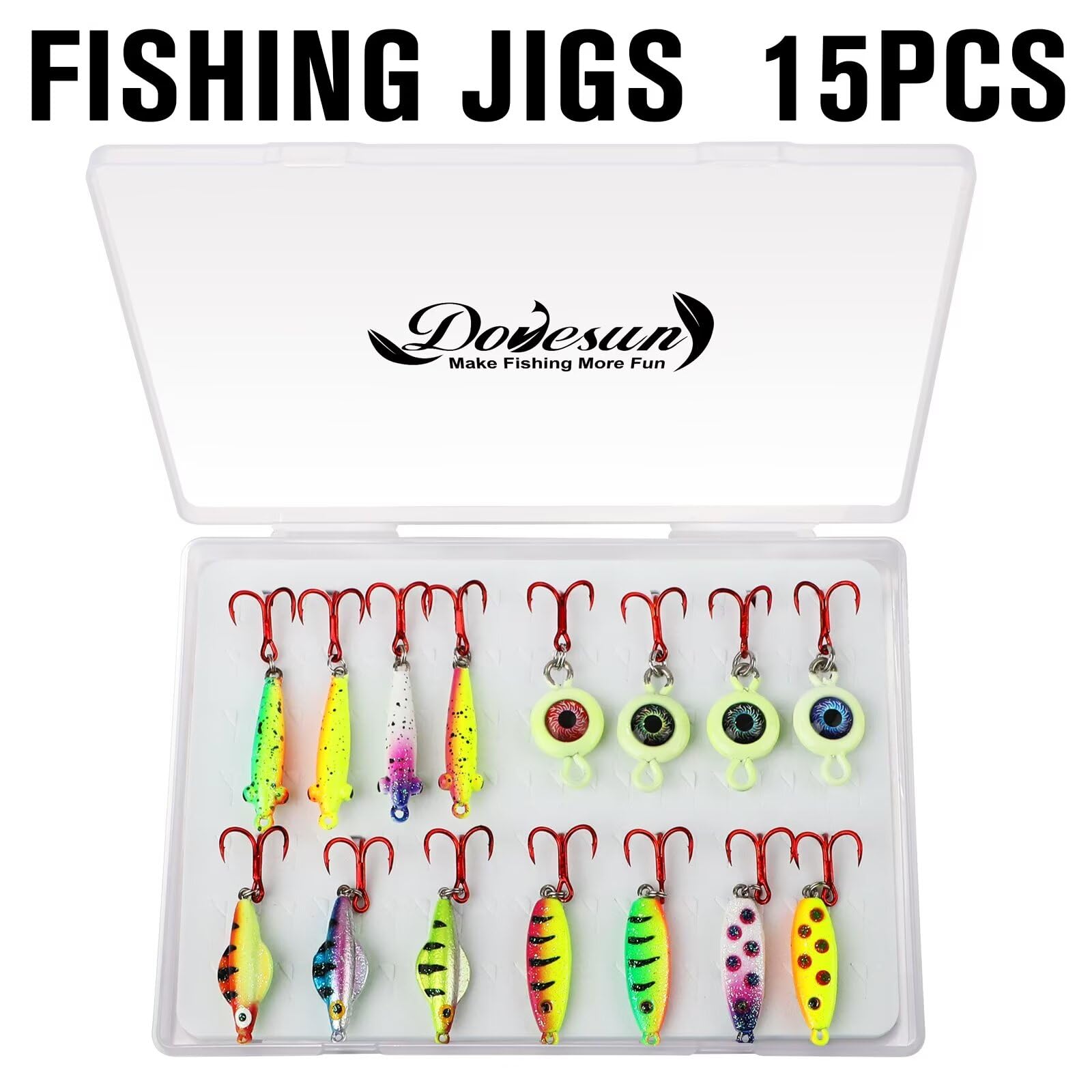 Gift-ready ice fishing lures kit