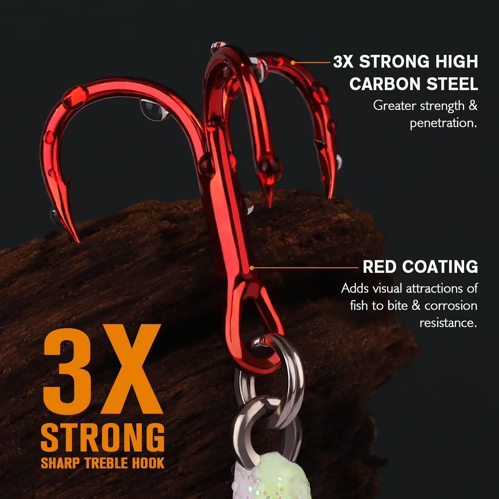 Lifelike 3D fish eye on ice fishing jig