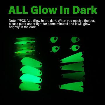 Close-up of glow-in-the-dark jig body with vivid pattern