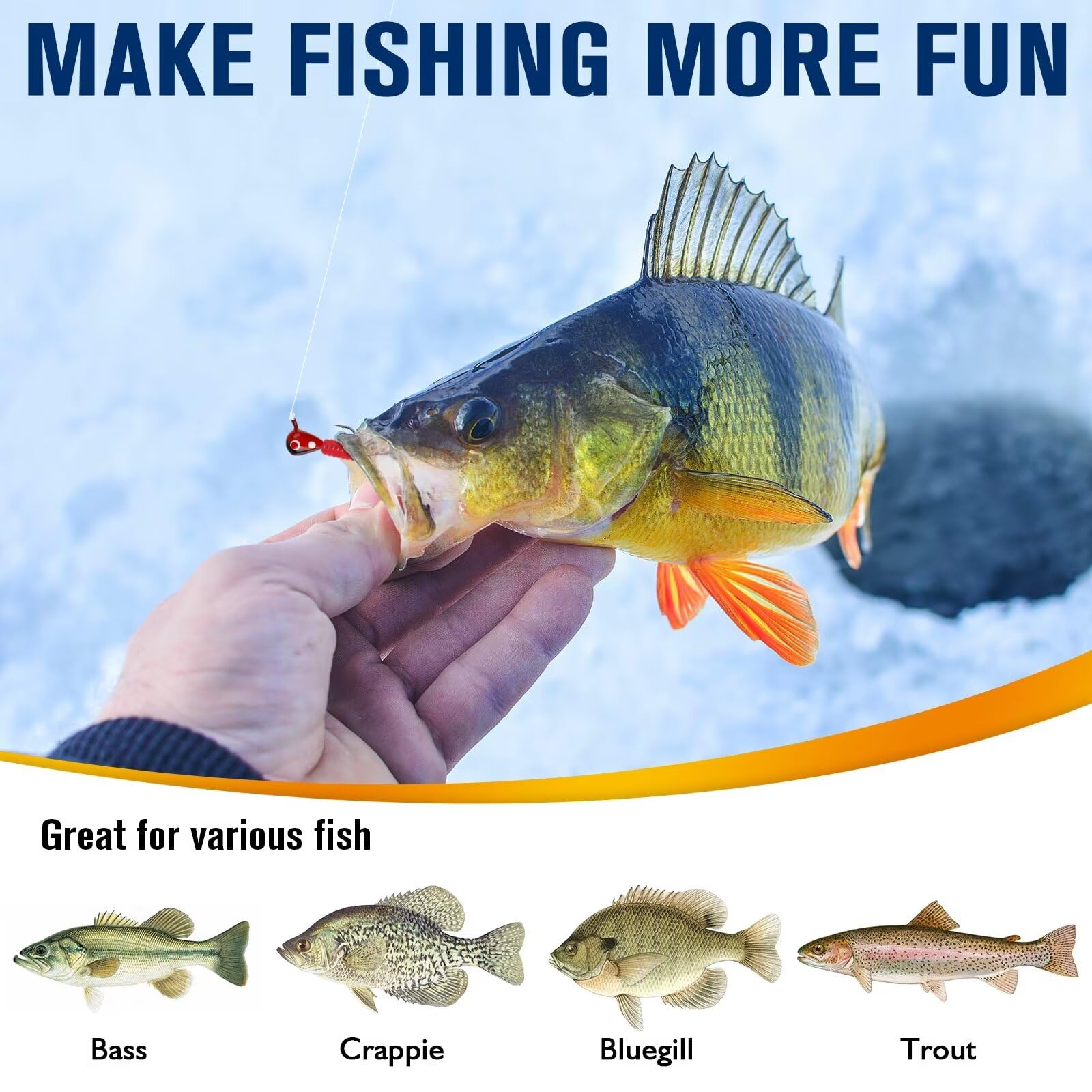 Crappie jig with sharp hook and clean eyelet