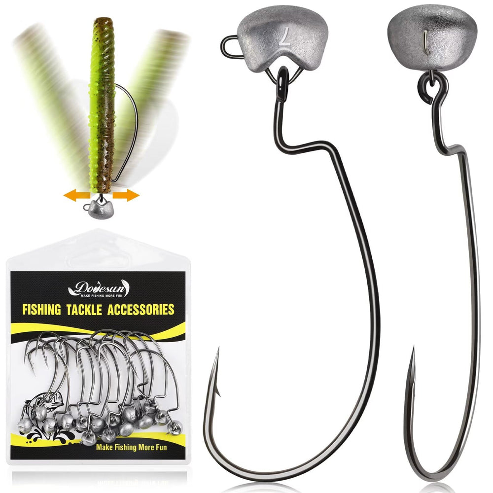 Dovesun Ned Rig jig head 1/16oz (1.75g) with 1/0 hook in a 15-pack