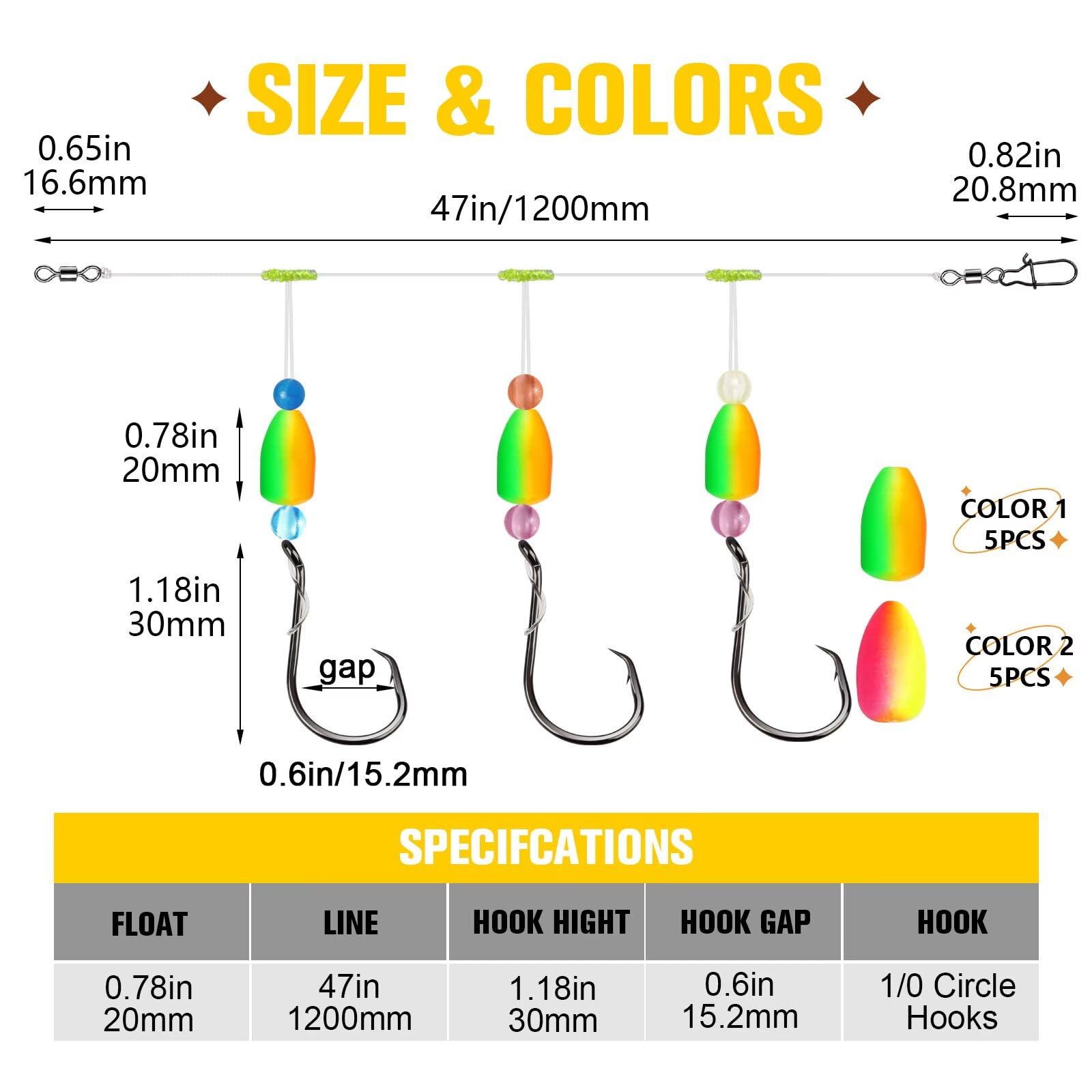 Pompano rig components: mono line, swivels, beads and hooks