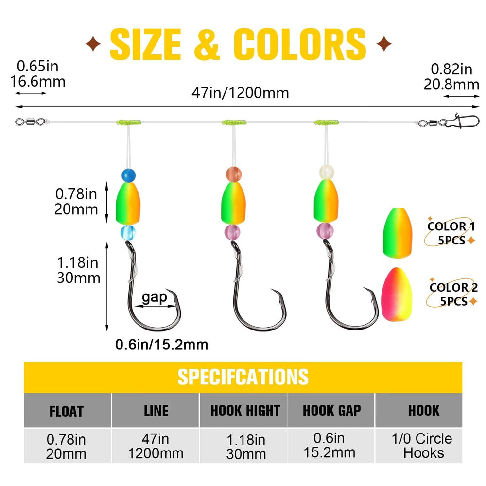 Pompano rig components: mono line, swivels, beads and hooks