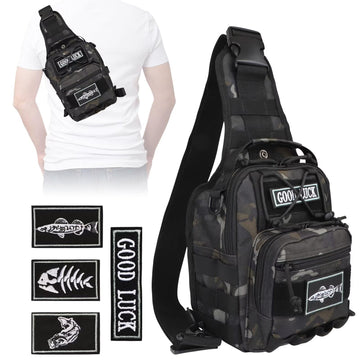 Front view of Dovesun small fishing backpack
