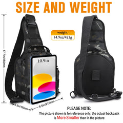 Dovesun fly fishing sling pack with front pocket