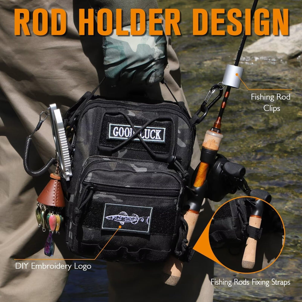 Dovesun small fishing backpack with adjustable shoulder strap for comfortable wear