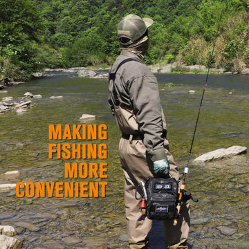 Dovesun small fishing backpack rod securing strap keeps rod steady during transit